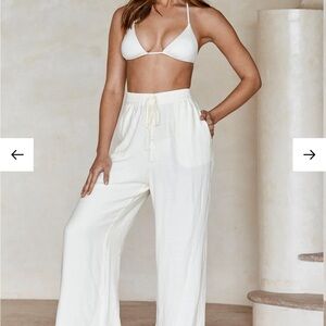 Monday Swimwear - Women's Cream Wide-Leg Pants